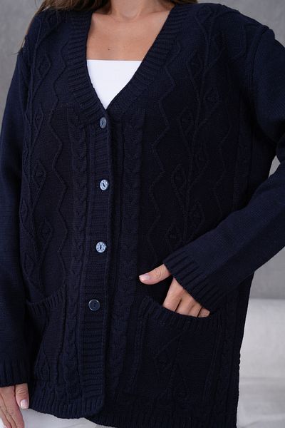 Lamierra Women's Mother's Knitwear Wool Cardigan with Pocket Detail