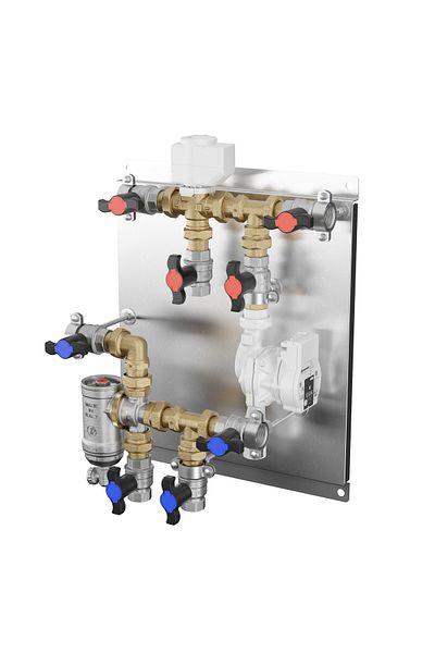 GIACOMINI R586HPIY005 distribution group for heat pump valve (40 sec), magnetic separator, G 1”F