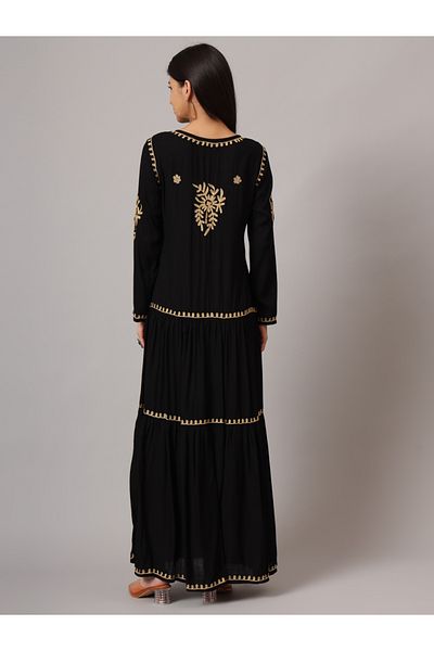 alaya Hand Embroidered Lucknowi Chikankari Cotton Jalabiya-AL3942