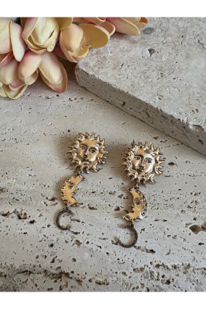 Atelier Pelin Zra Model Sun & Moon Dangle Earrings