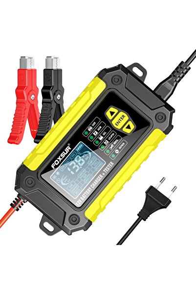 Foxsur Încărcător și tester de baterii 2 în 1 FTC-1206, 12V/6A – Redresor int...