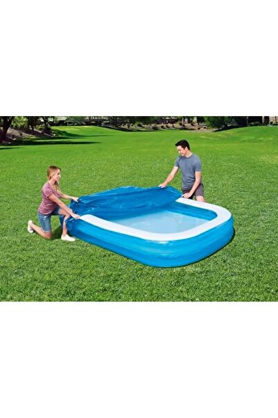 BESTWAY Flowclear PE Pool Cover for Rectangular Family, Blue
