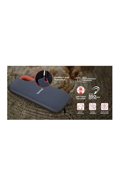 SanDisk 1TB Extreme Portable SSD -High-speed transfers with up to 1050MB/s read speed - USB Type-C