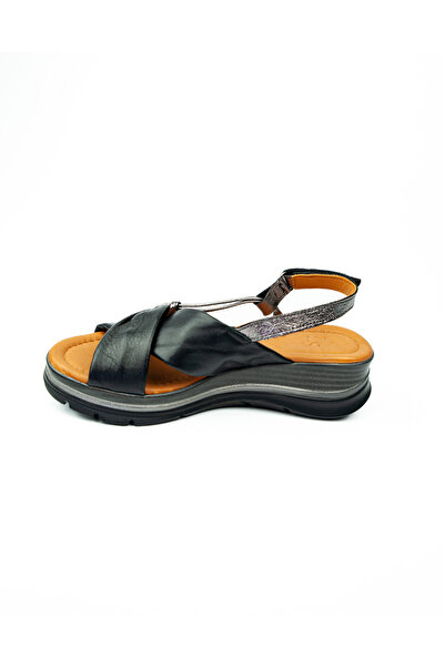 Zeyn 8066 Черни кожени дамски сандали