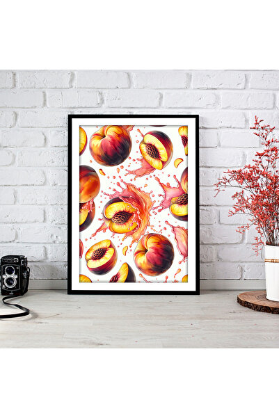 woodsia Tablou cu poster din lemn MDF cu aspect de cadru dintr-o bucată FRMD ...