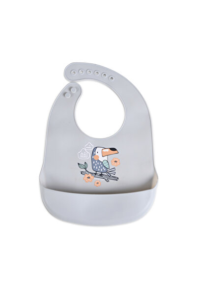 Cangaroo Baveta din silicon cu inchidere reglabila barbita Rooibos Grey