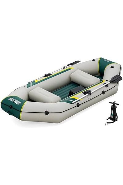 BESTWAY | Hydro-Force Ranger Elite X3 Inflatable Raft Set | Inflatable Boat with Hand Pump, Oars, Se