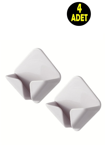 usin 4lü SET Yapışkanlı Kablo Tv İnternet Şarj Kablosu Fiş Tutucu Düzenleyici...