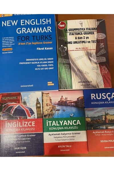 Üniversiteli Kitabevi İTALYANCA GRAMER -İTALYANCA KONUŞMA -İNGİLİZCE GRAMER -...