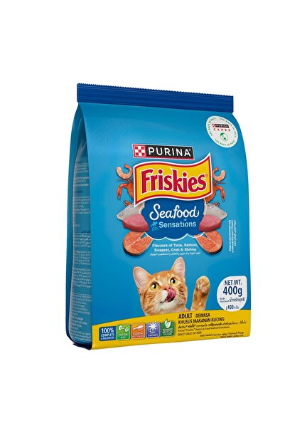Friskies Purina Seafood Sensation Cat Food 400 g Nutritious Tasty Meal for Adult Cats