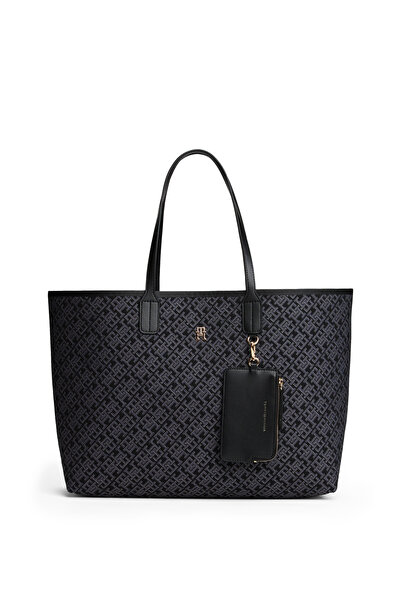 Tommy Hilfiger حقيبة توت تومي هيلفيغر النسائية باللون الأسود