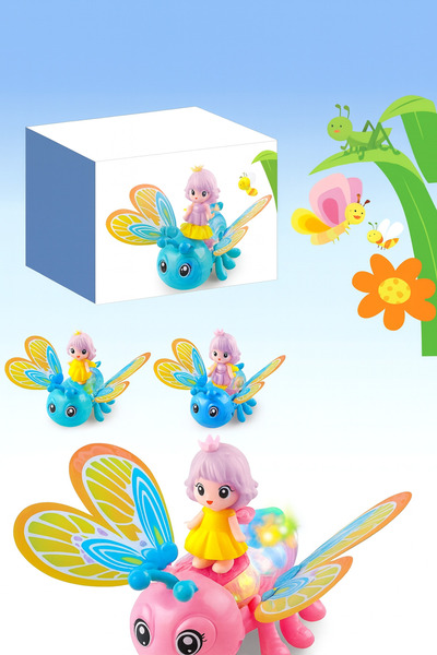 rexa لعبة ركوب جنية عالم الحشرات مع أضواء وصوت