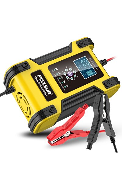 Foxsur Redresor inteligent pentru încărcător auto FBC122412D, 12V 12A/24V 6A,...