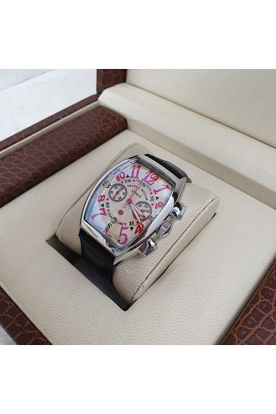 Van Franck Muller Men's Chronograph Leather Watch - Battery