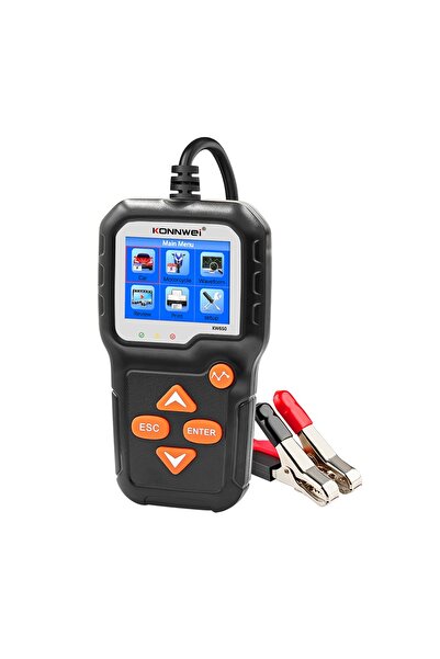 KONNWEİ Professional Tester for Car and Motorcycle Batteries KW650, 6-16V, with 2.4" Color Screen,