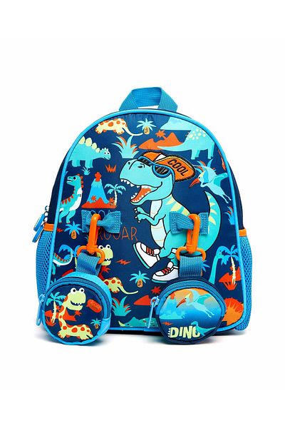 R&B Printed Backpack with Coin Purse