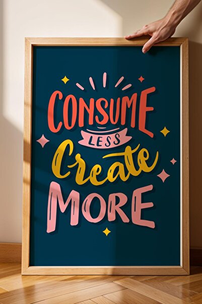 Saturn Consuma mai puțin, crea mai multe tablou înrămat - poster motivațional...