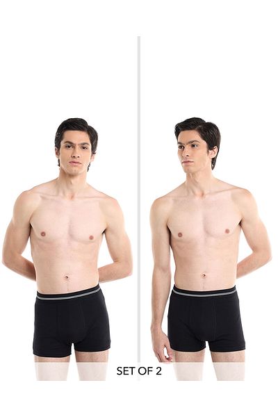 R&B Pack of 2 Solid Boxer Briefs