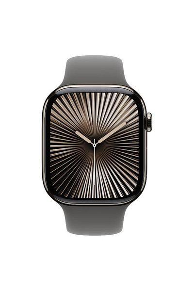 Apple Smartwatch Watch 10 GPS Cellular, Titanium 46mm, LTPO OLED, 64GB, Stone Grey Sport Ban