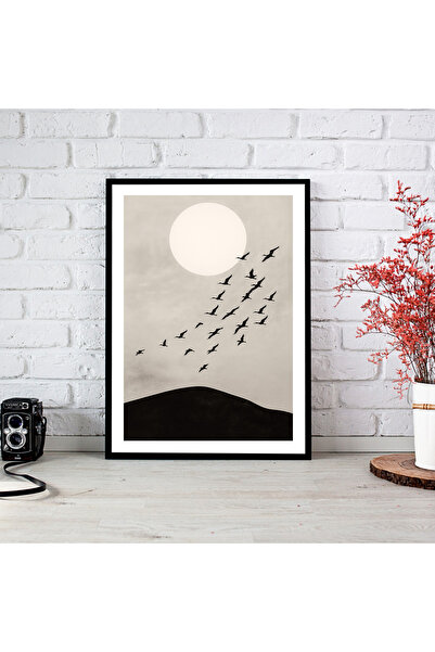 woodsia Tablou cu poster din lemn MDF cu aspect de cadru dintr-o singură buca...