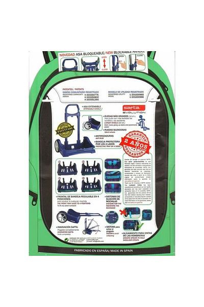 safta Rucksack Trolley Pink 40 x 85 x 28 cm