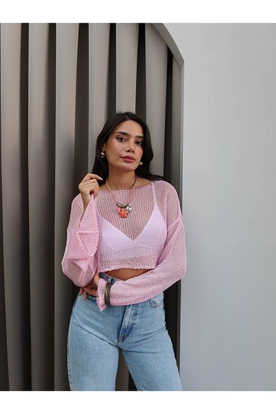 ESRAHELVACI Bell Sleeve Textured Knitwear Blouse