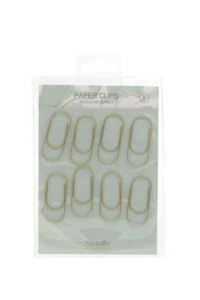 Roco Metallic Paper Clips – 21 mm (0.83 in), Gold Plated