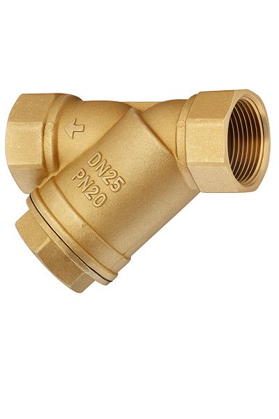 GIACOMINI Y-filter R74AY106, internal G 1 1/4", brass, inspectable, 30 bar, 500 microns, for HVAC