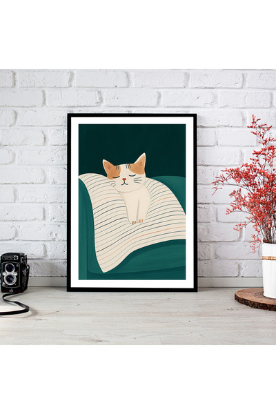 woodsia Tablou cu poster din lemn MDF cu aspect de cadru dintr-o singură buca...