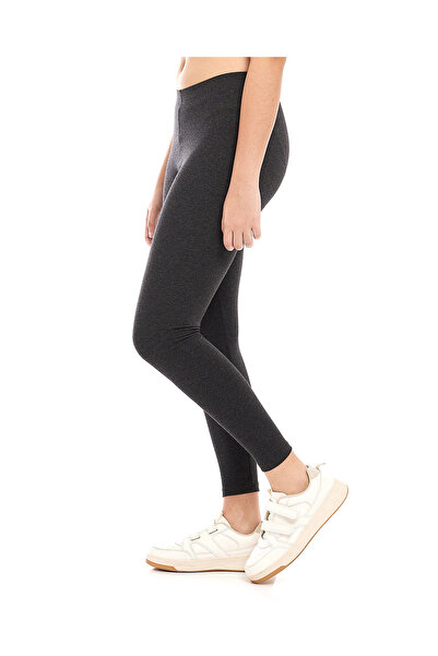 R&B Solid Leggings With Elastic Waist