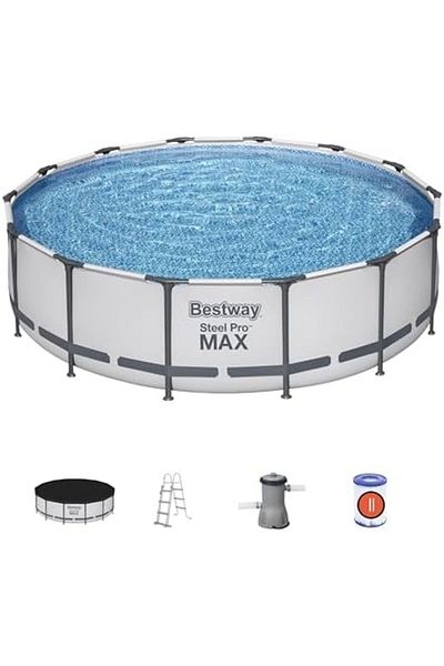 BESTWAY Steel Pro Max Round Pool Set 14' X 42"/4.27m X 1.07m