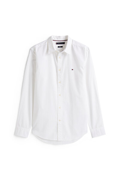 Tommy Hilfiger Tommy Hilfiger Men White Long Sleeve Flex Poplin Regular Fit Shirt