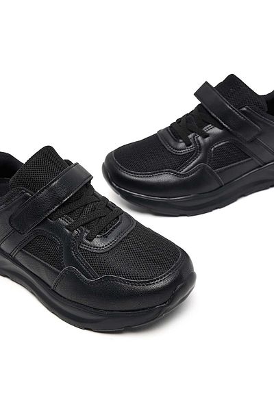 R&B Textured School Velcro Shoes