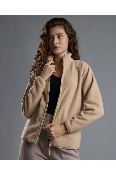 R&B سترة شيربا بسحاب للإغلاق