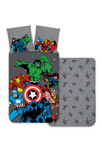 AVENGERS Set de lenjerie de pat în stil clasic de benzi desenate 140×200cm, 70×90 cm