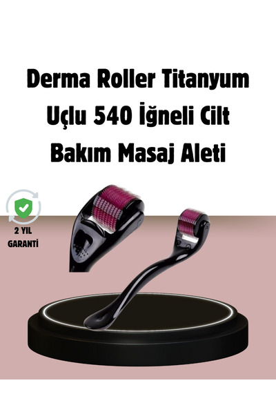 Clevora Dermaroller Titanium 540 Needle 0.5 mm Skin Renewal and Anti Aging Effect