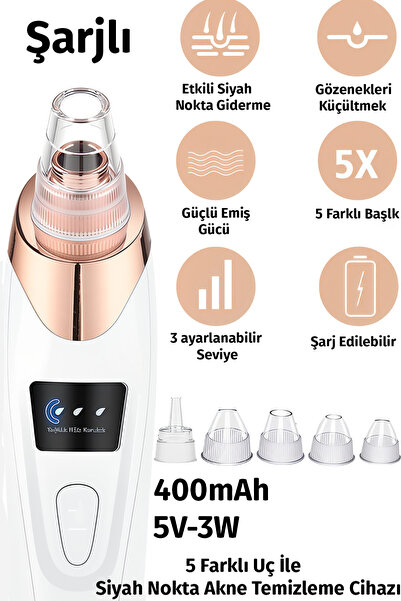 nextbuy Vakumlu 3 Modlu Siyah Nokta Akne Clean Yüz Cilt Temizleme Bakım Cihaz...
