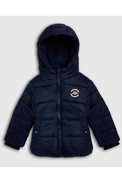 R&B سترة مبطنة بغطاء رأس وسحاب للإغلاق