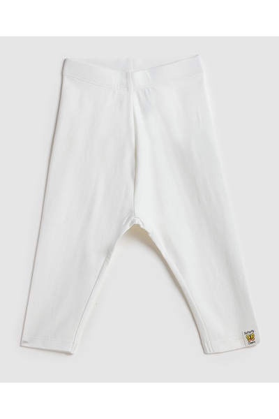 R&B Solid Leggings with Elastic Waist