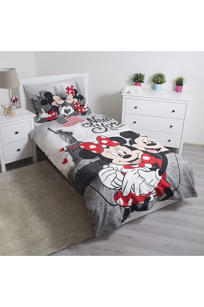 Mickey Mouse Disney Mickey Minnie New York Bedding Set 140×200cm, 60×80 cm