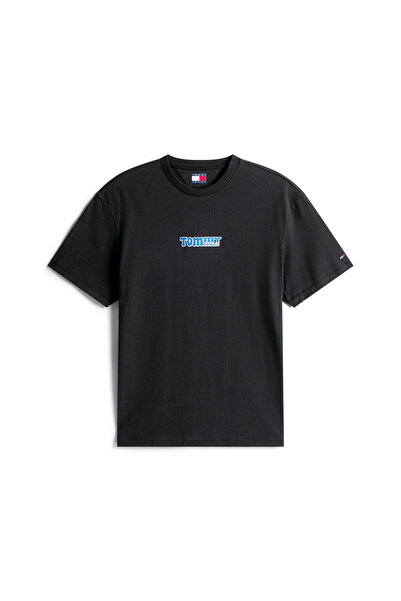 Tommy Hilfiger Tommy Hilfiger Men Black Short Sleeve Crew Neck Tjm Rlx Font Play T-Shirt