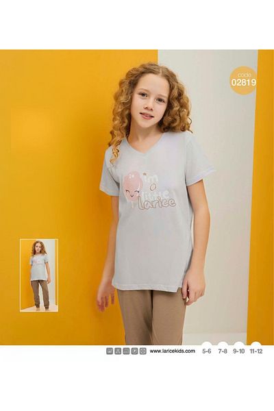 LARICE Girls' short-sleeved pajamas