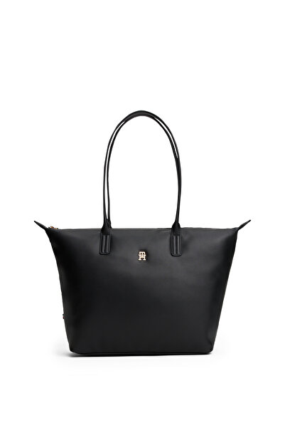 Tommy Hilfiger حقيبة توت ناعمة من تومي هيلفيغر للنساء باللون الأسود
