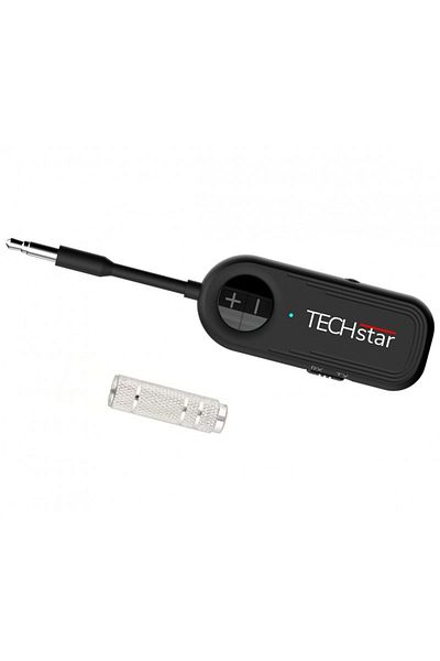 TECHSTAR Wireless Adapter 2 in 1 TX/RX Audio TX/RX Transmitter Black Techstar® M28, with Bluetooth BT 5.3
