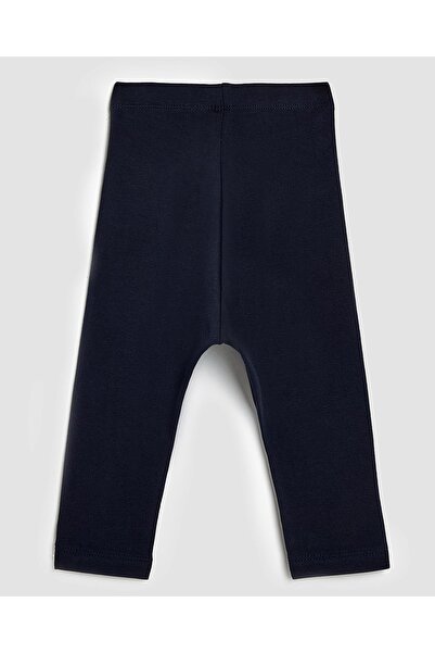 R&B Solid Leggings with Elastic Waist