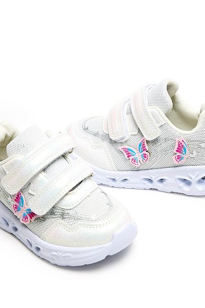 R&B Butterfly Appliqued Velcro Closure Shoes