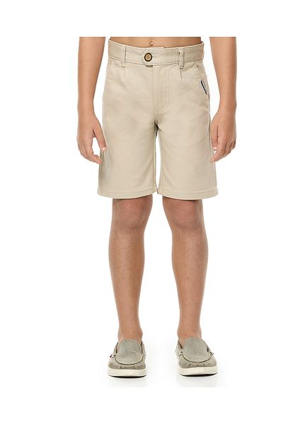R&B Textured Shorts with Button Closure