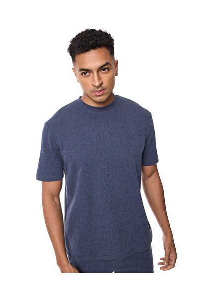 R&B Solid T-shirt with Crew Neck and Short Sleeves