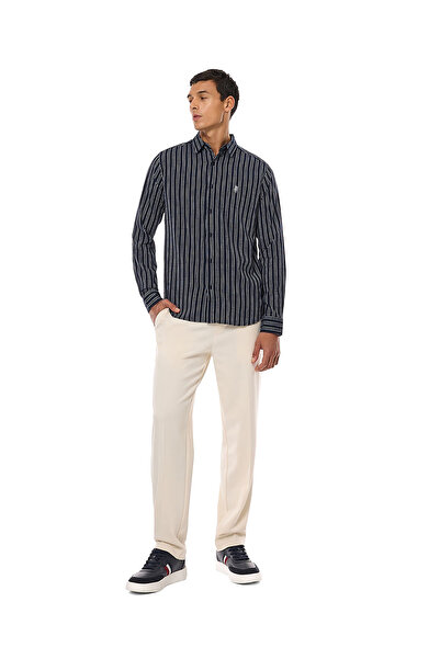 R&B بنطلون ضيق سادة مع خصر برباط