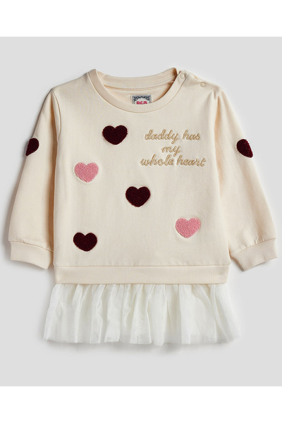 R&B سويت شيرت مطرز برقبة دائرية وأكمام طويلة